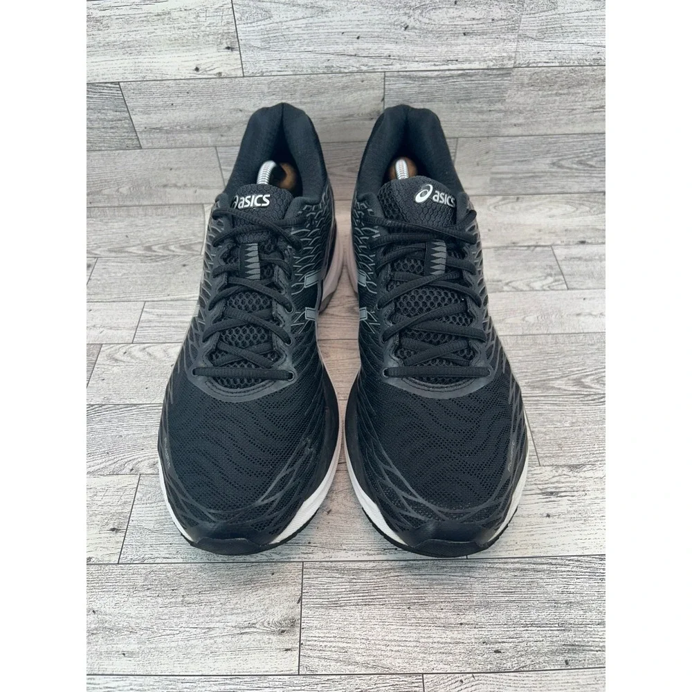 Asics Gel Nimbus 18 Running Shoes Black Silver T600N‎ Athletic Sneakers Men 11.5